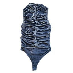 Liz & Sara NWT Small Gray, Velvety Tanga Bodysuit